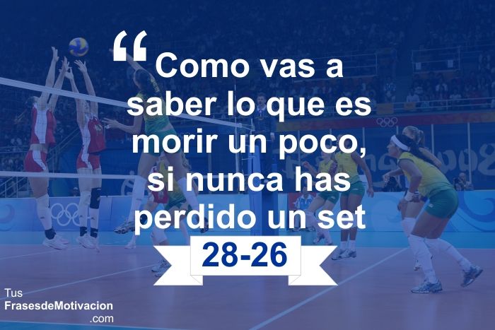 tercera frase de motivación deportiva de voleibol